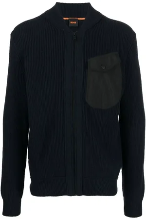 HUGO BOSS Zipped-up knit cardigan