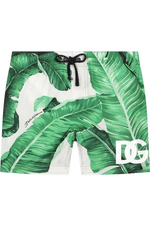 Dolce & Gabbana Logo-print drawstring-waist swim shorts