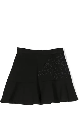 Chloé Logo-embroidered flared skirt