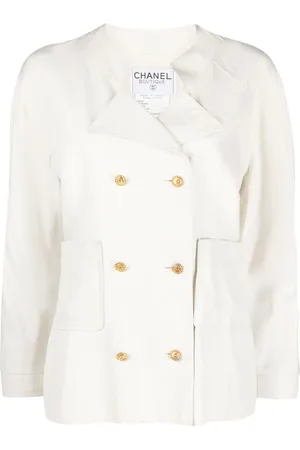 CHANEL 1990s double-breasted silk jacket