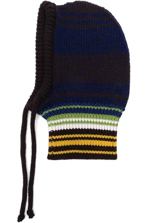 Marni Striped ribbed-knit balaclava
