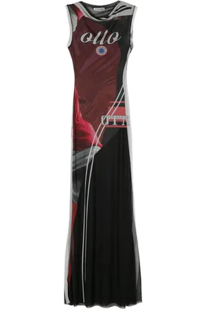 OTTOLINGER Soccer-print mesh maxi dress
