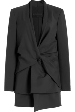 BRANDON MAXWELL Gathered-detail blazer
