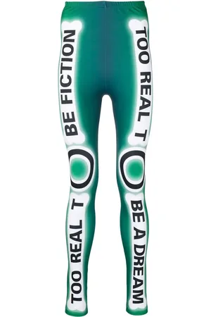 WALTER VAN BEIRENDONCK Skeleton graphic-print bike leggings