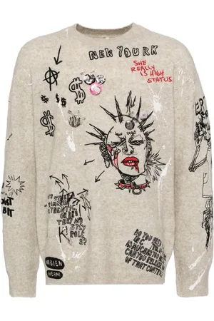 R13 Embroidered boyfriend sweater