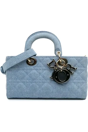 Dior 2022 Medium Denim Cannage Lady D Joy satchel