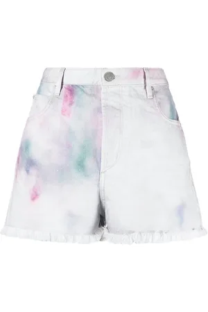 Isabel Marant Painterly-print denim shorts