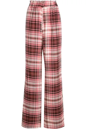 Olympiah Check-pattern high-waist trousers