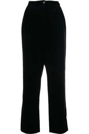 VALENTINO GARAVANI 1980s velvet straight-legged trousers