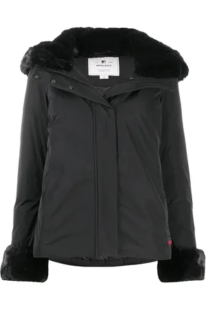 Woolrich Faux fur trimmed puffer jacket