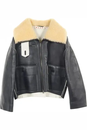 Marni 2010s drop-shoulder leather jacket