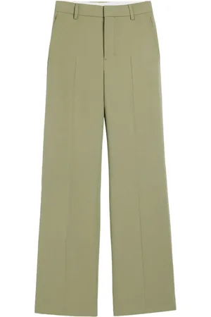 Ami Pressed-crease high-waisted trousers