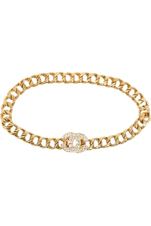 CHANEL 1995 CC rhinestone-embellished chain belt