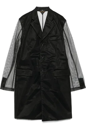 Comme des Garçons Mesh-overlay coat