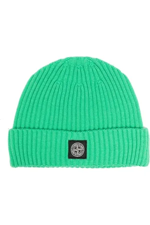 Stone Island Logo-patch wool beanie