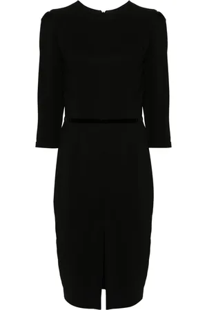 Styland Velvet-detail midi dress