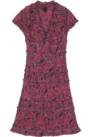 Fendi 2000s ruffled silk midi dress