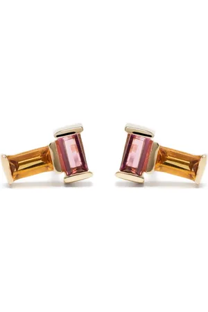 Aliita 18kt yellow Tu Y Yo citrine and tourmaline earring