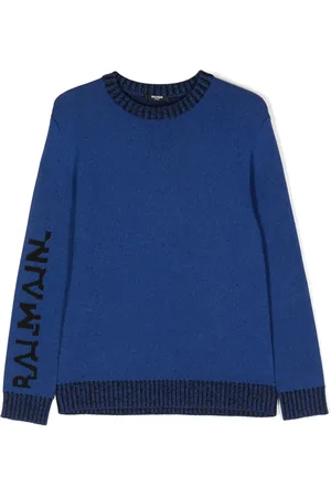 Balmain Intarsia-knit logo jumper