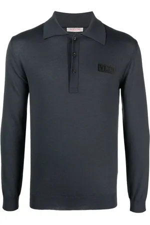 VALENTINO GARAVANI Long-sleeve virgin wool polo shirt