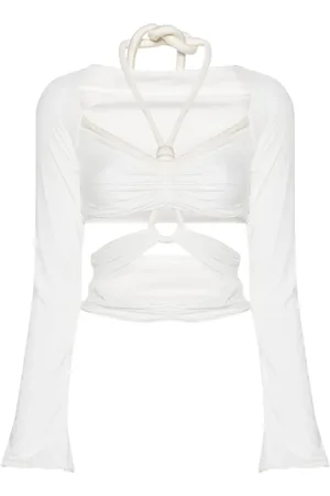 Maygel Coronel Rope-detailed cut-out top