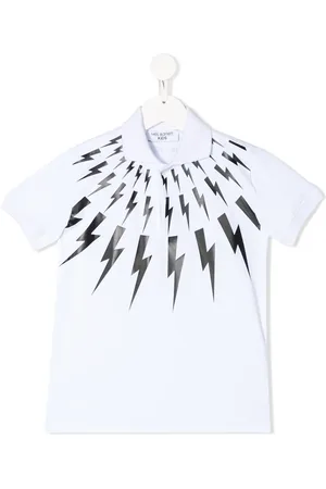 Neil Barrett Lightning print polo shirt