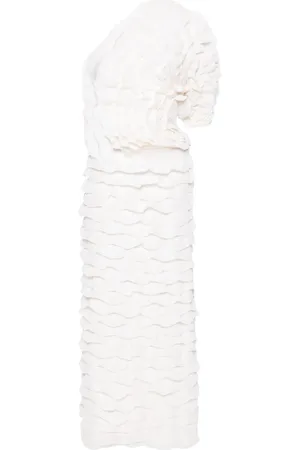 Chloé Ruffled asymmetric maxi dress