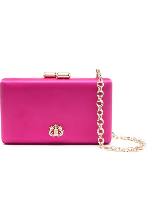 Isla Ibiza Eva logo-plaque clutch bag