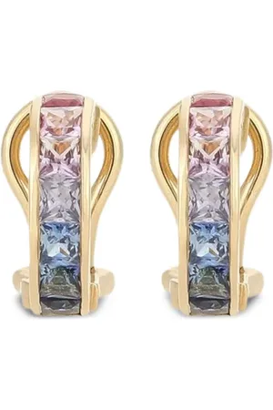 Dolce & Gabbana 18kt yellow Rainbow sapphire and diamond earrings