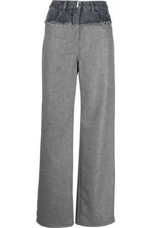 Givenchy Denim-panel straight-leg jeans