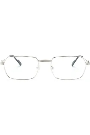 Cartier Polished rectangle-frame glasses