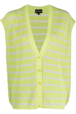 Emporio Armani Horizontal-stripe print knitted top