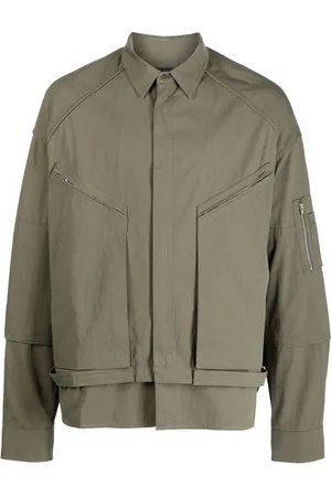 JUUN.J Tilted zip-pockets shirt jacket