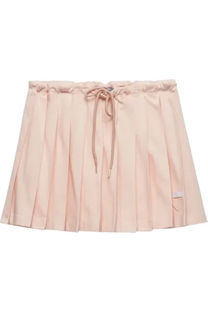 Prada Piqué pleated mini-skirt