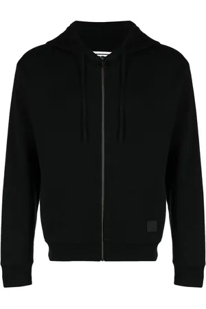 WOOYOUNGMI Jersey-knit drawstring zipped hoodie