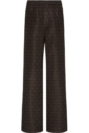 VALENTINO GARAVANI VLogo-print wide-leg trousers