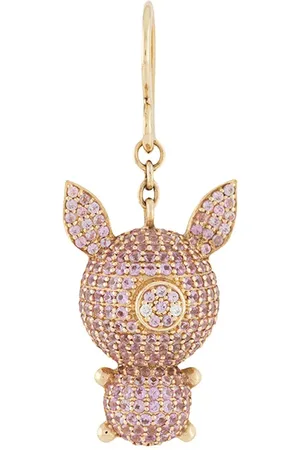 Natasha Zinko 18kt yellow , diamond and sapphire Piggy earring