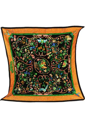 Hermès 20th Century Pierres D Orient Et D Occident Pleated Silk Scarf scarves
