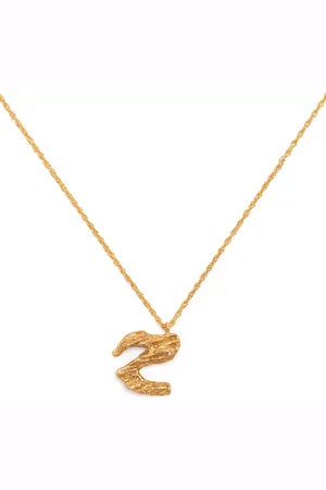 Lee Z alphabet pendant necklace