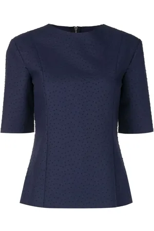 Gloria Coelho Embroidered short-sleeved top