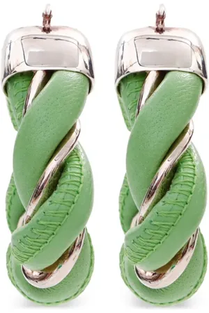Bottega Veneta Twisted triangle hoop earrings