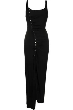 Paco rabanne Stud-embellished ruched maxi dress