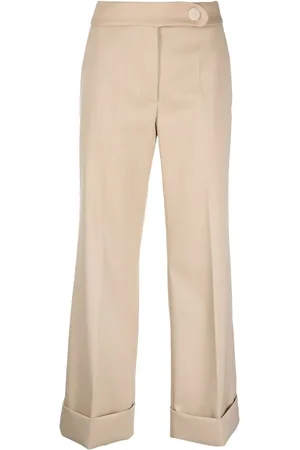 Lanvin Mid-rise cropped wool trousers