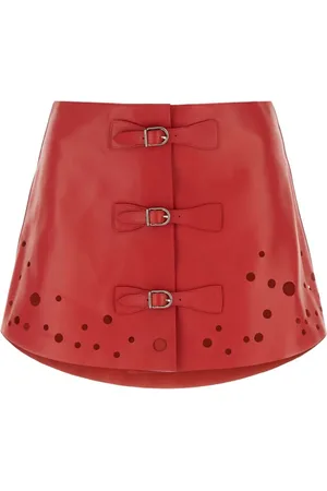 Durazzi Milano Perforated leather miniskirt