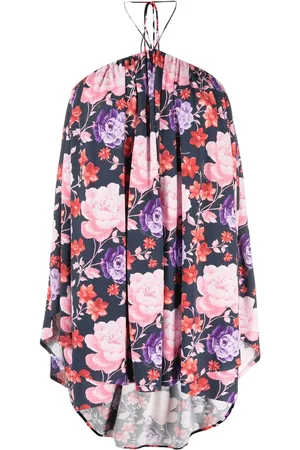 MAGDA BUTRYM Floral-print halterneck dress