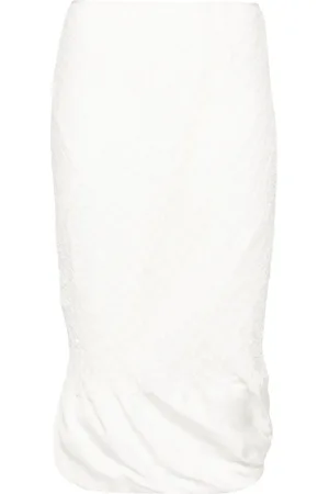 Jil Sander Openwork midi skirt
