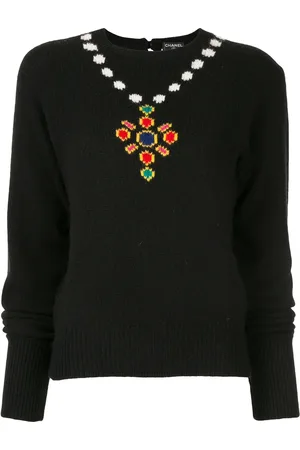 CHANEL 1995 intarsia knit jumper