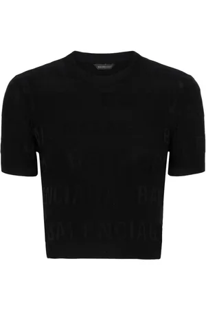 Balenciaga Bal Horizontal Allover crop top