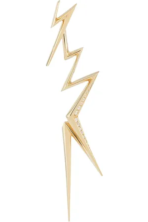 LE STER 18kt yellow diamond Thunderflash left earring