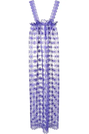 Olympiah Floral lace-embroidered sleeveless dress